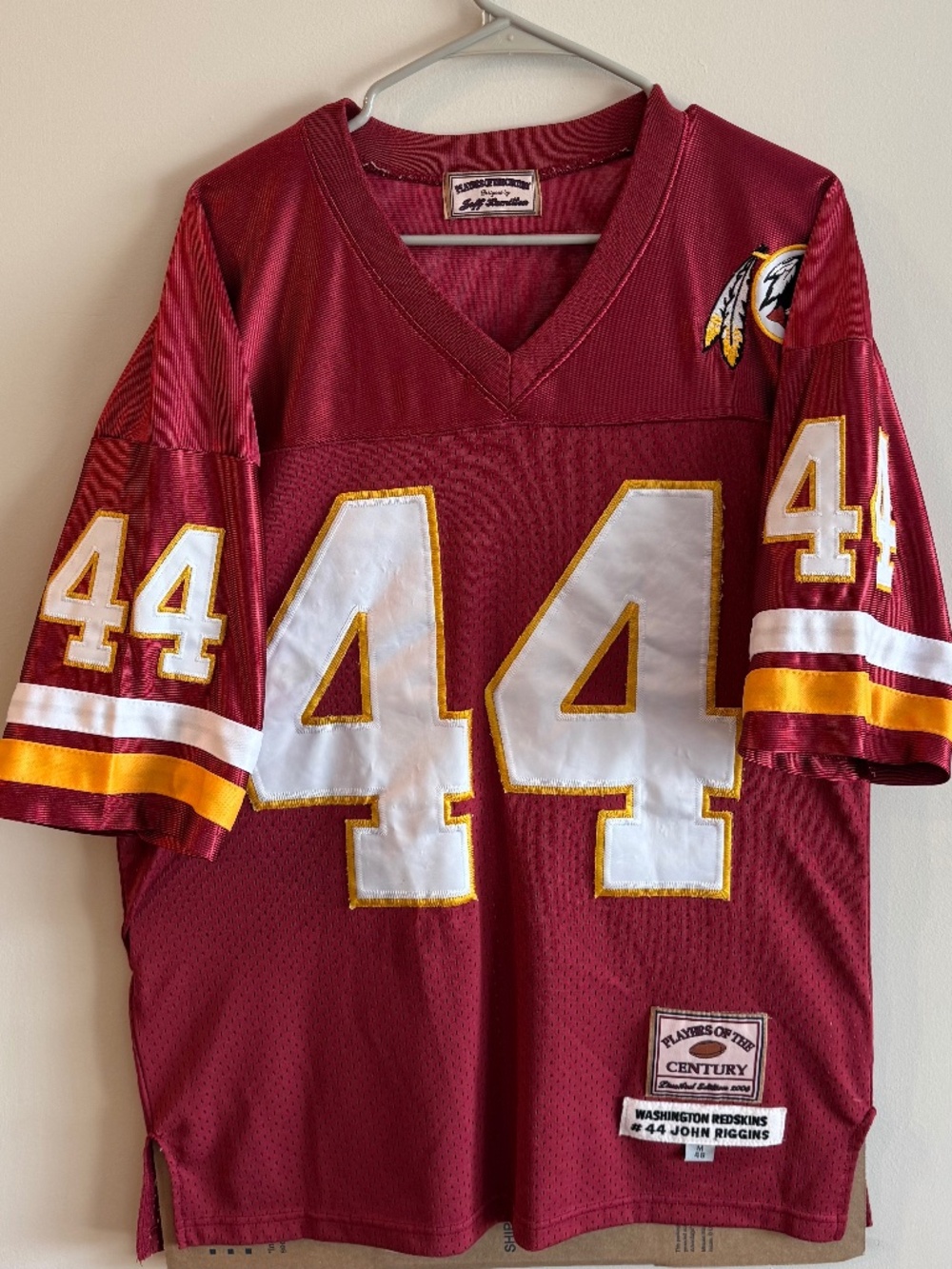Players of the Century Football John Riggins 44 Jersey size M48 by Jeff Hamilton